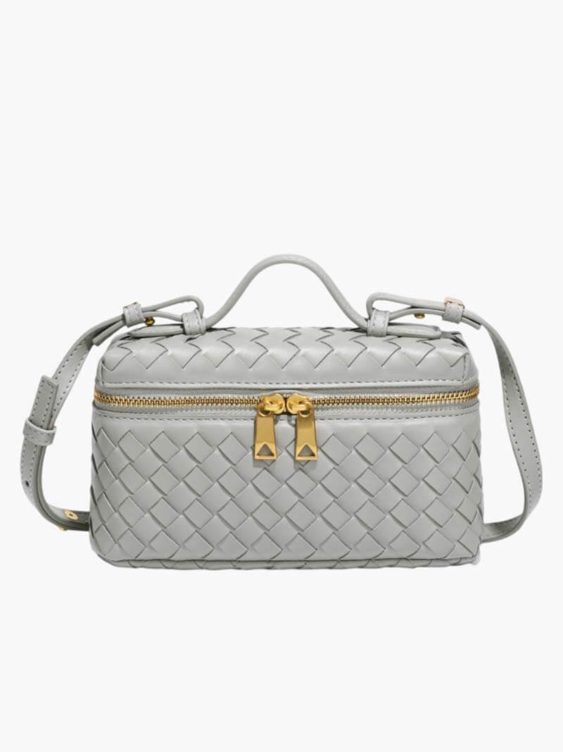 Elegante geflochtene Mini-Tasche in Boxform