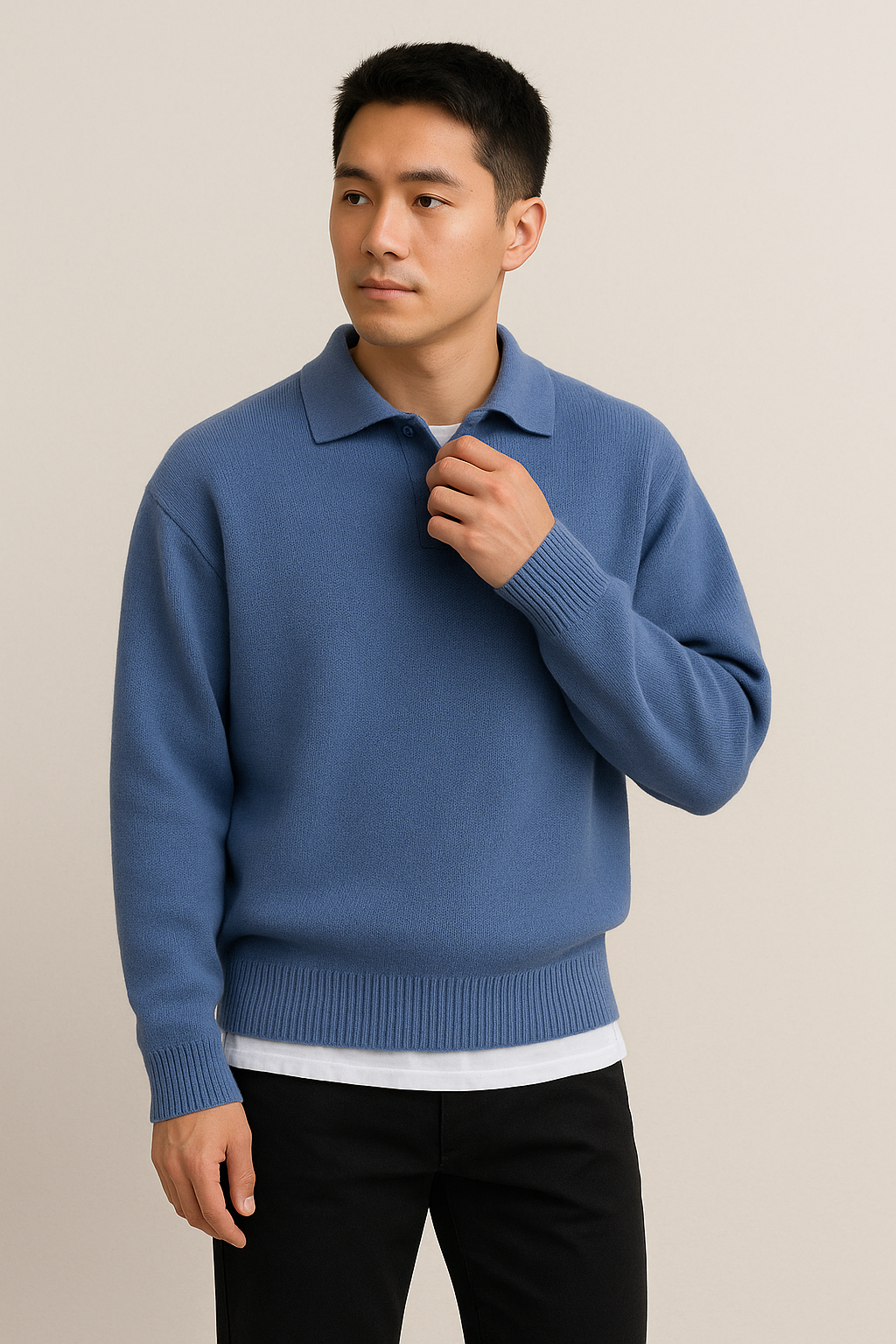 Declan Strickpullover mit Polokragen