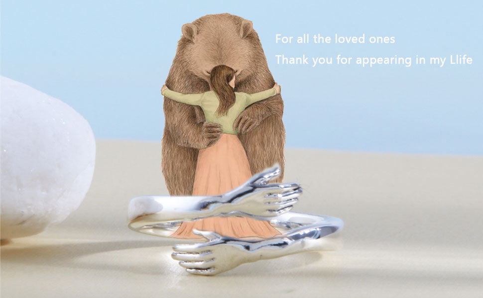 Silber Umarmung Ring