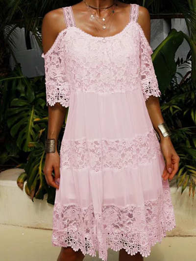 Acuza - Chiffon-Spitzenkleid