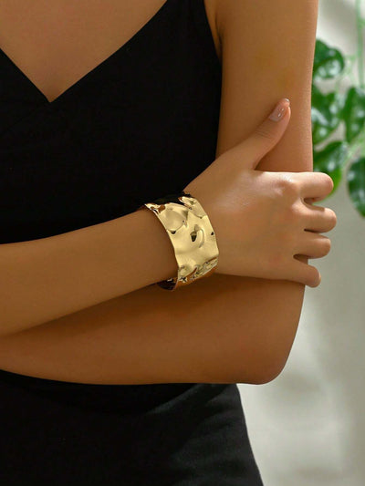 Audrey Hammered Bracelet - Handcrafted Elegance with Artisanal Texture & Lightweight Comfort
