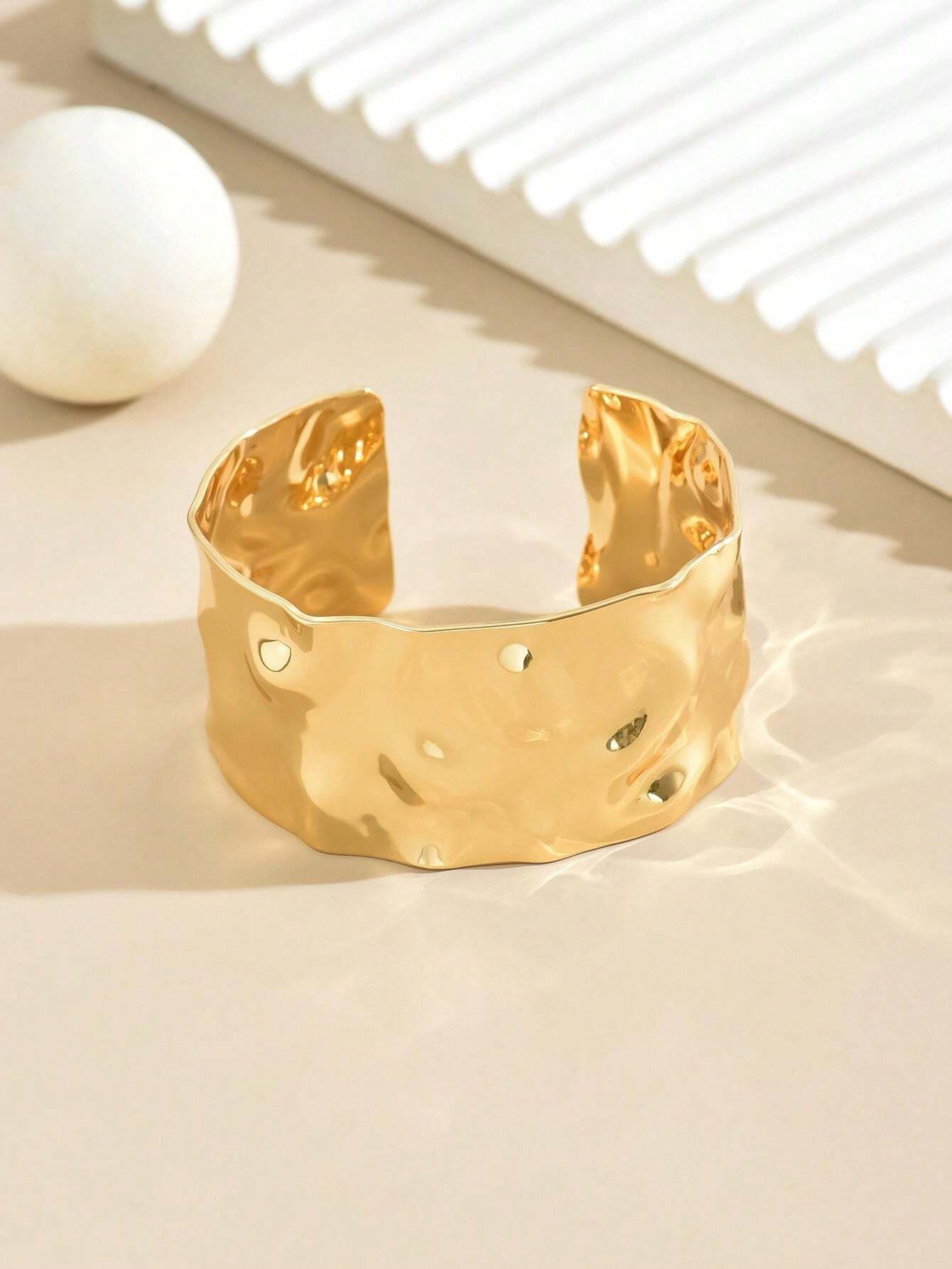 Audrey Hammered Bracelet - Handcrafted Elegance with Artisanal Texture & Lightweight Comfort