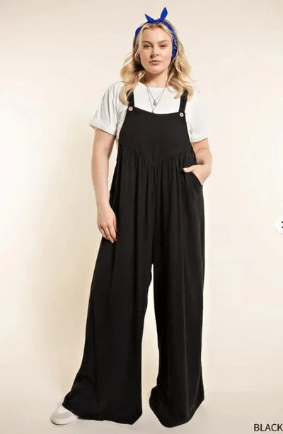 Sorelle – Weit geschnittener Leinen-Jumpsuit für Damen