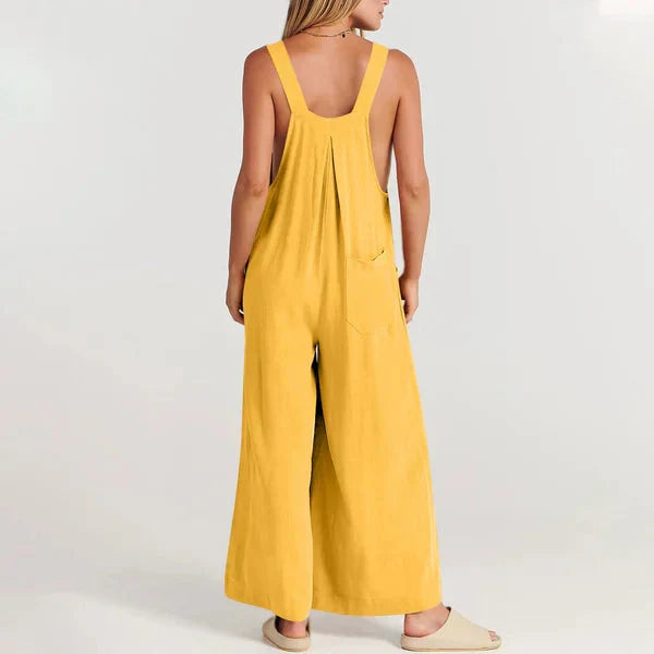 Sorelle – Weit geschnittener Leinen-Jumpsuit für Damen