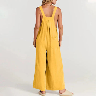 Sorelle – Weit geschnittener Leinen-Jumpsuit für Damen