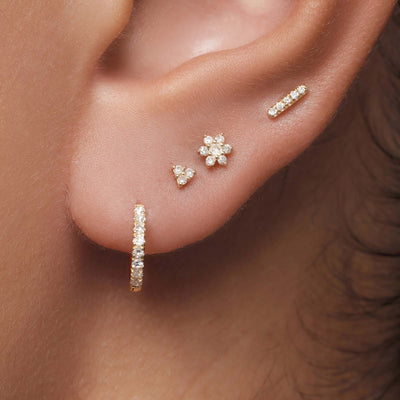 Diamant-Dreieckspiercing | Gold