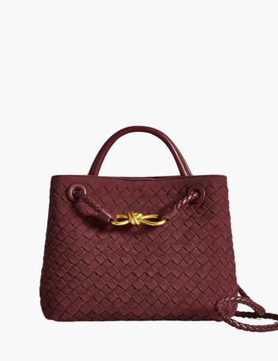 Geflochtene Wildleder-Tote-Tasche