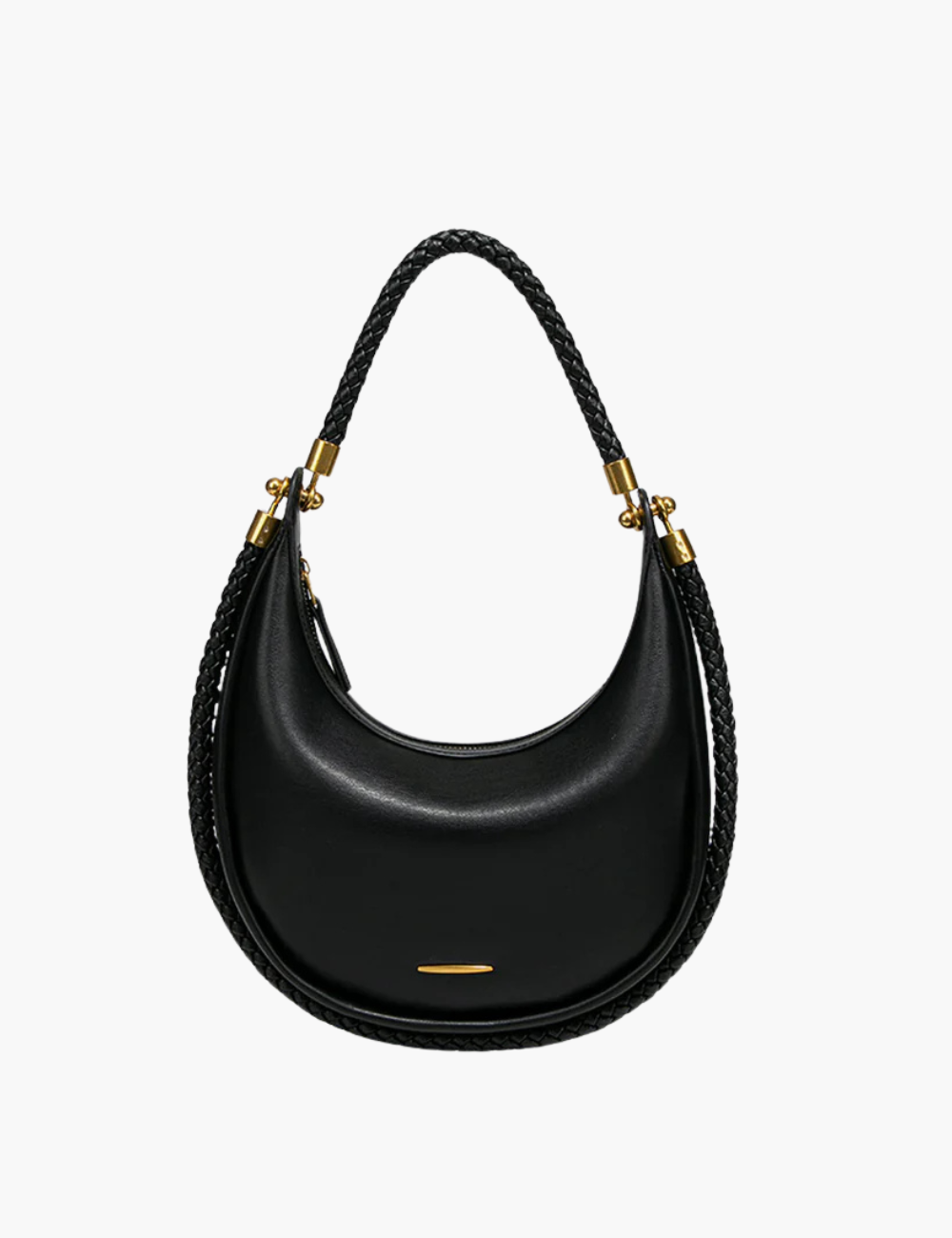 Tasche mit geflochtenem Halbmondgriff