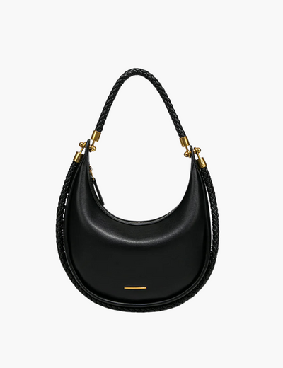 Tasche mit geflochtenem Halbmondgriff