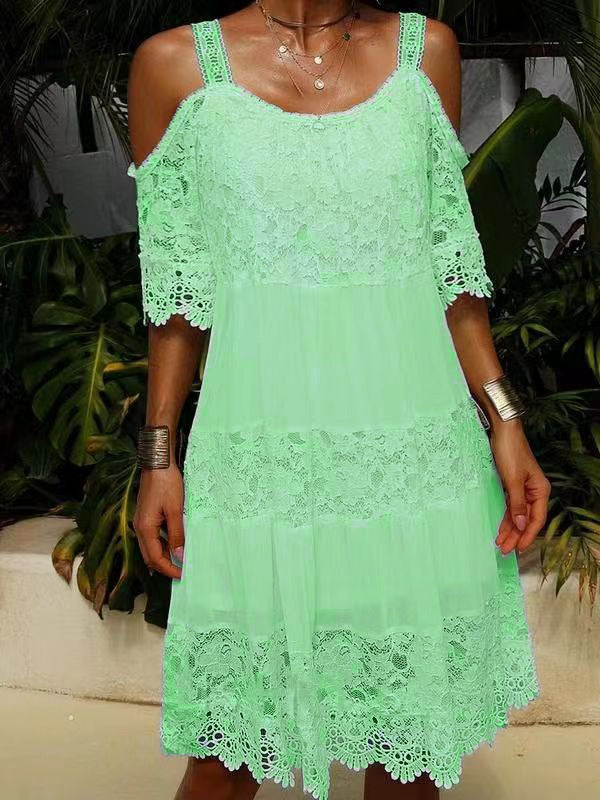 Acuza - Chiffon-Spitzenkleid