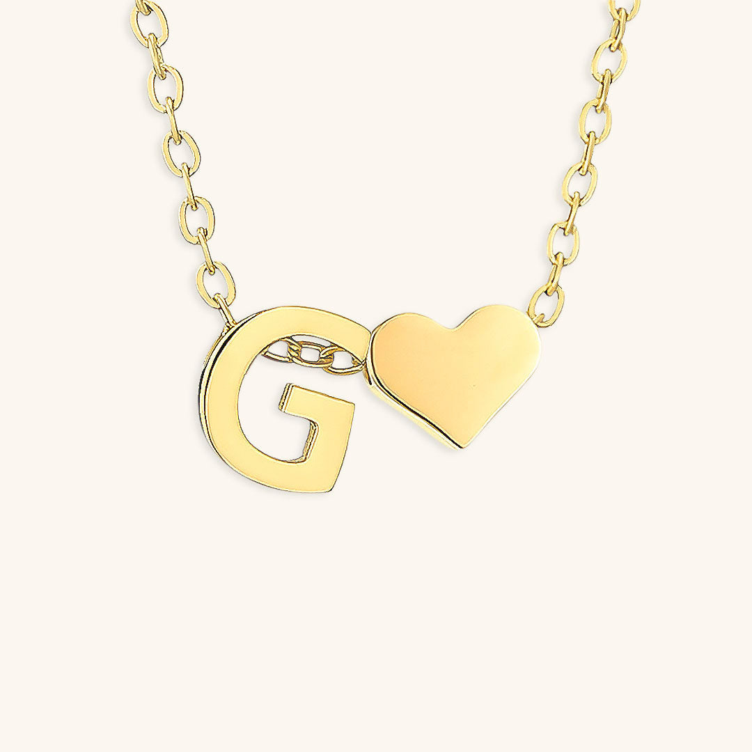 Ria Initial Letter Gold Halskette