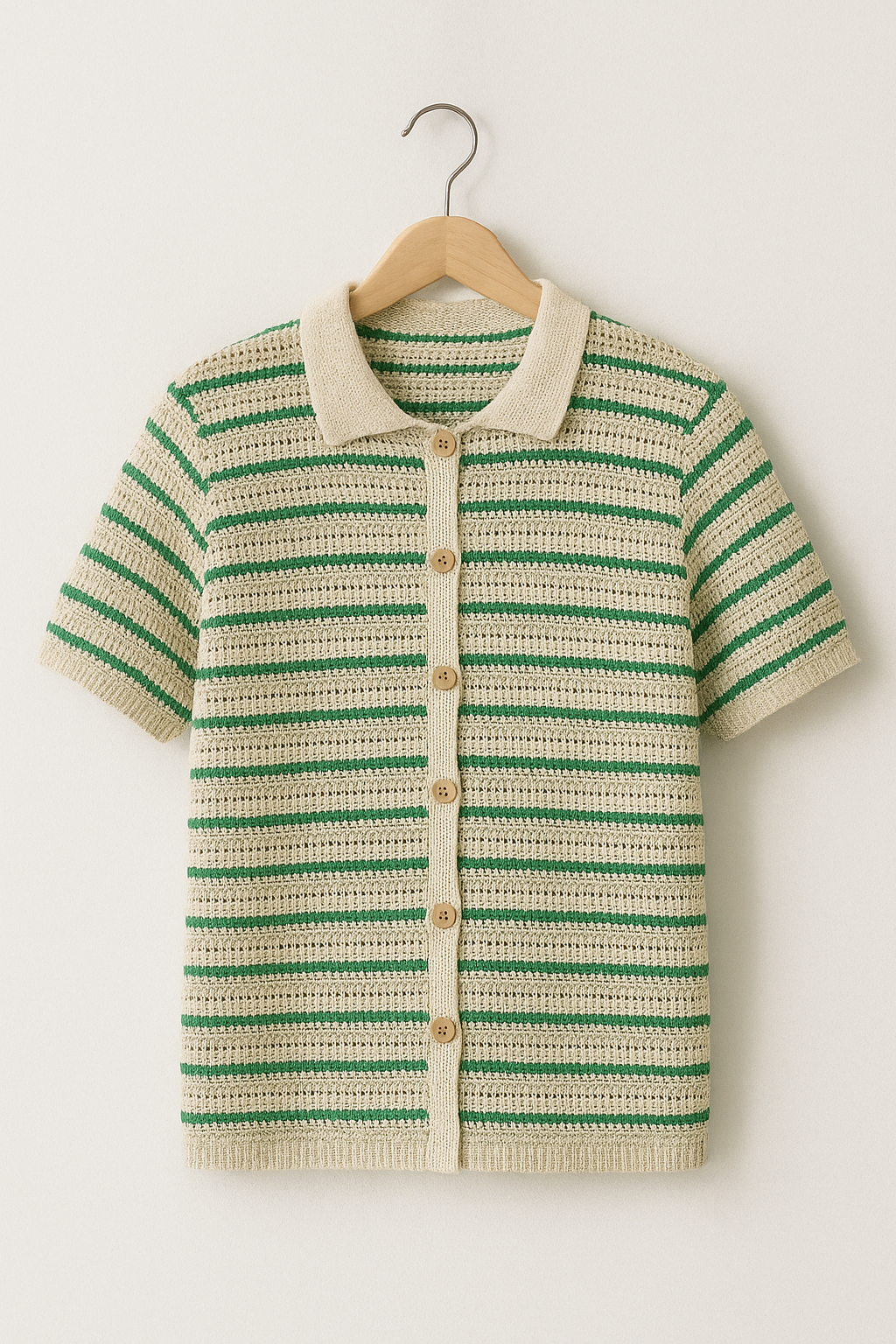 Gabriel Häkelshirt Kurzarm Gestreift