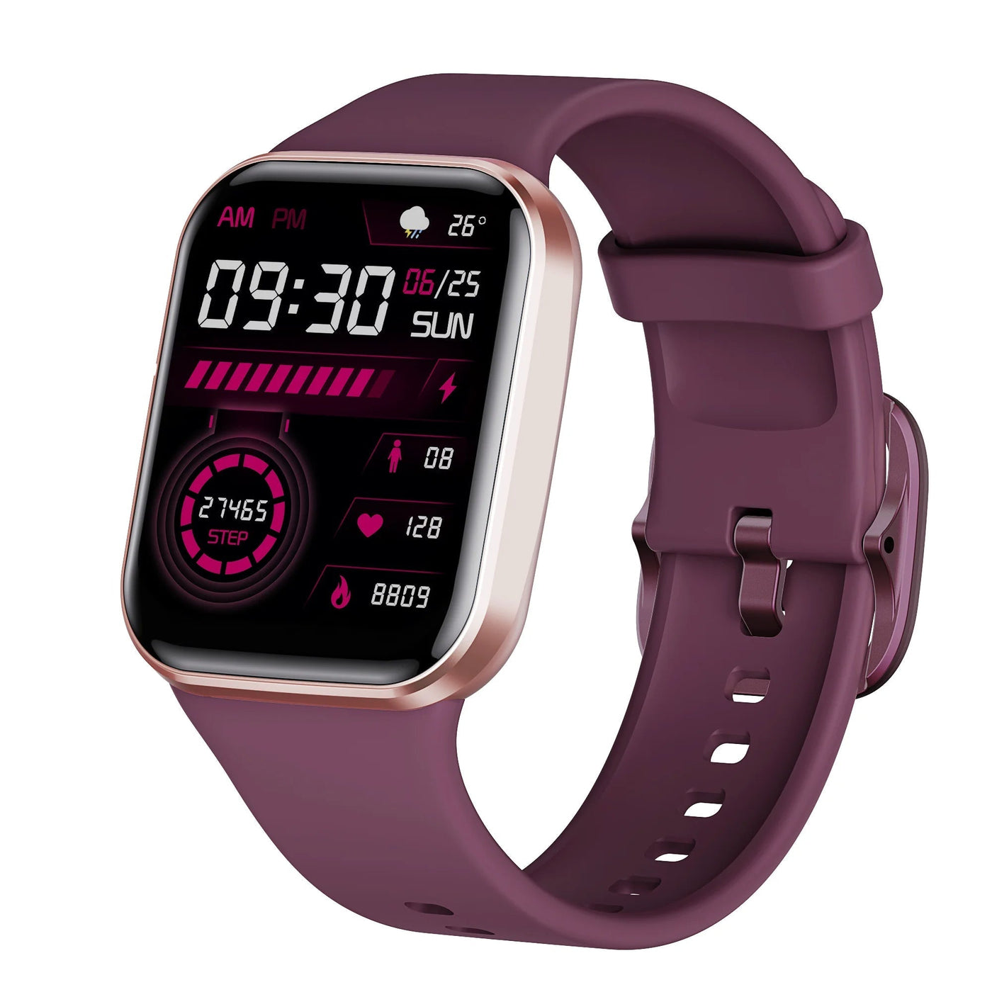Gabriele 1,69 Zoll Fitness Smartwatch Wasserdicht Mit Sprachassistent Und Gesundheitsmonitor