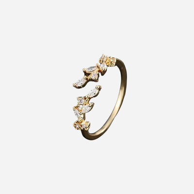 Georgia | Gold Ring mit offenem Zirkonium