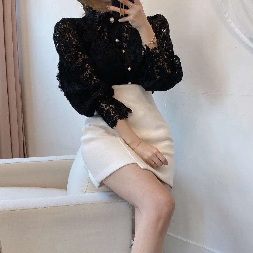 Isabella - Elegante Spitzenbluse