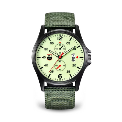 Sportliche Militär Quarzuhr Mit Nylonarmband - Robuste Eleganz Für Aktive Lebensstile