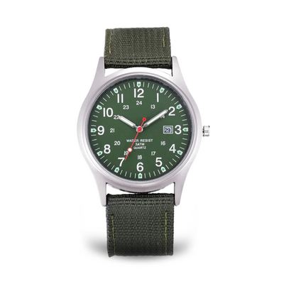 Fadenburg Robuste Outdoor Abenteueruhr mit Nylonarmband und Quarzwerk