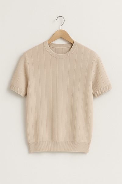 Hudson Strick T-Shirt Herren Kurzarm