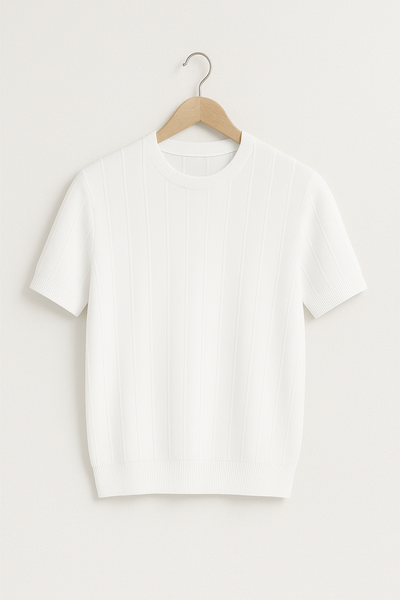 Hudson Strick T-Shirt Herren Kurzarm