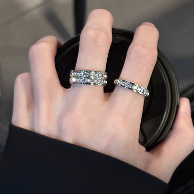 Volldiamant-Ring aus Titan