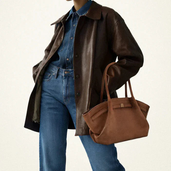 Maxi-Wildleder-Tote-Tasche