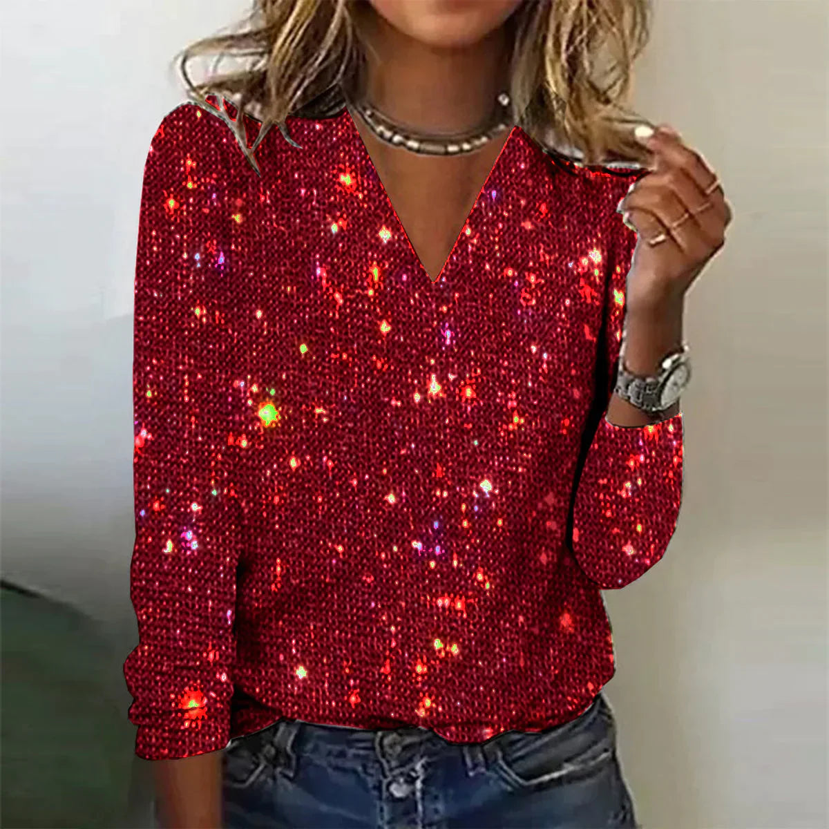 Julia | Stylischer Pullover mit V Ausschnitt