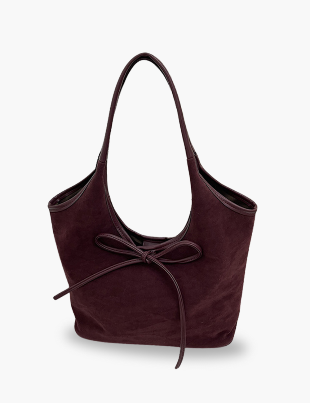 Wildledertasche mit Schleife