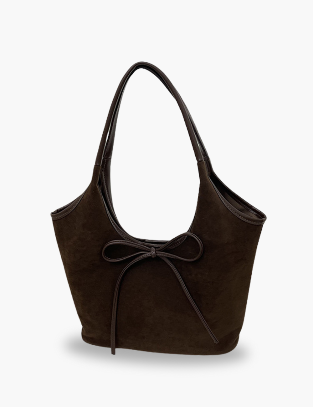 Wildledertasche mit Schleife