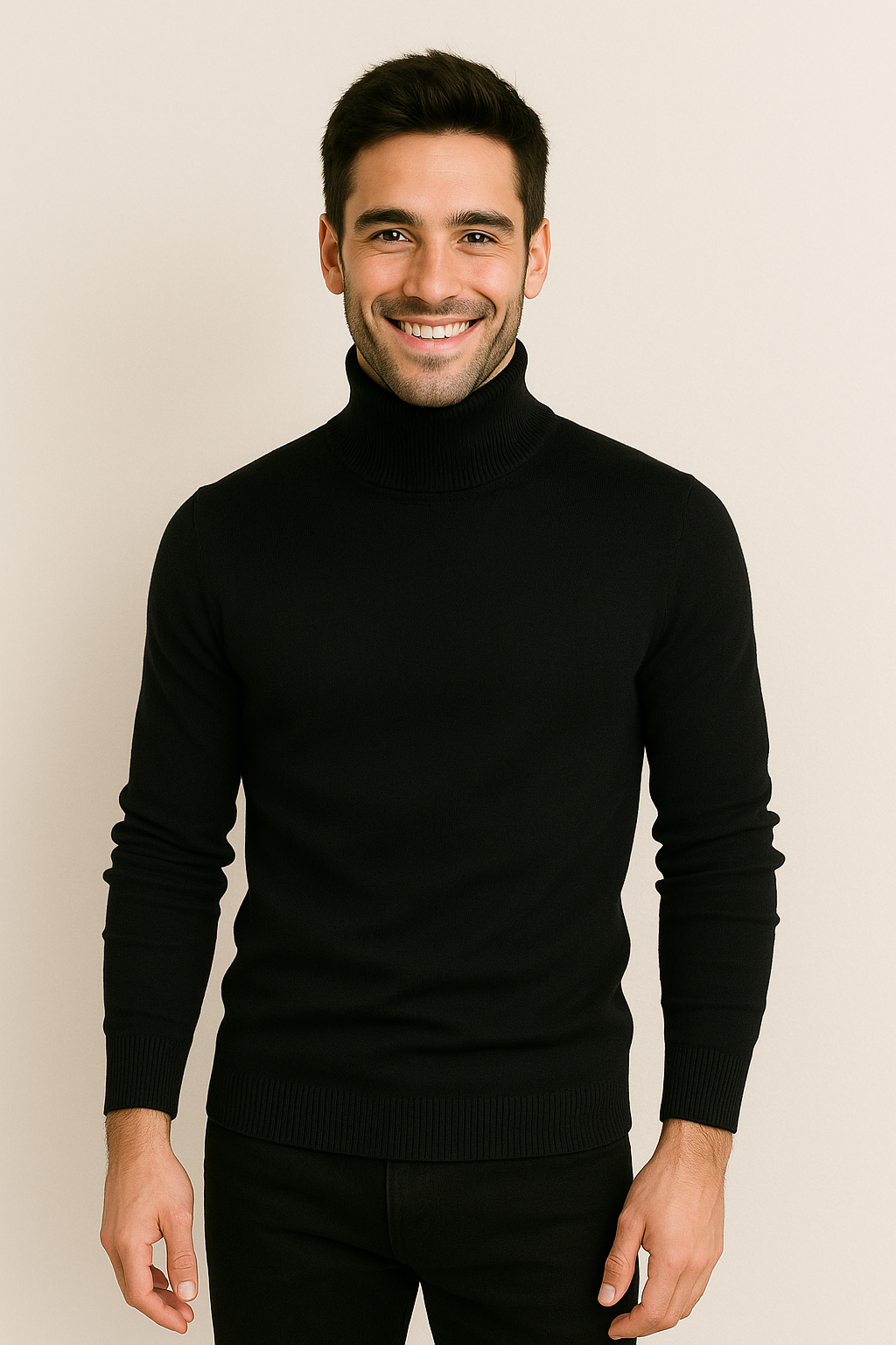 Kasper Rollkragenpullover mit Feinstrick