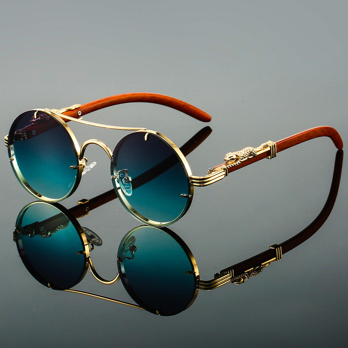 RetroShade – Ovale Metall-Sonnenbrille für Herren