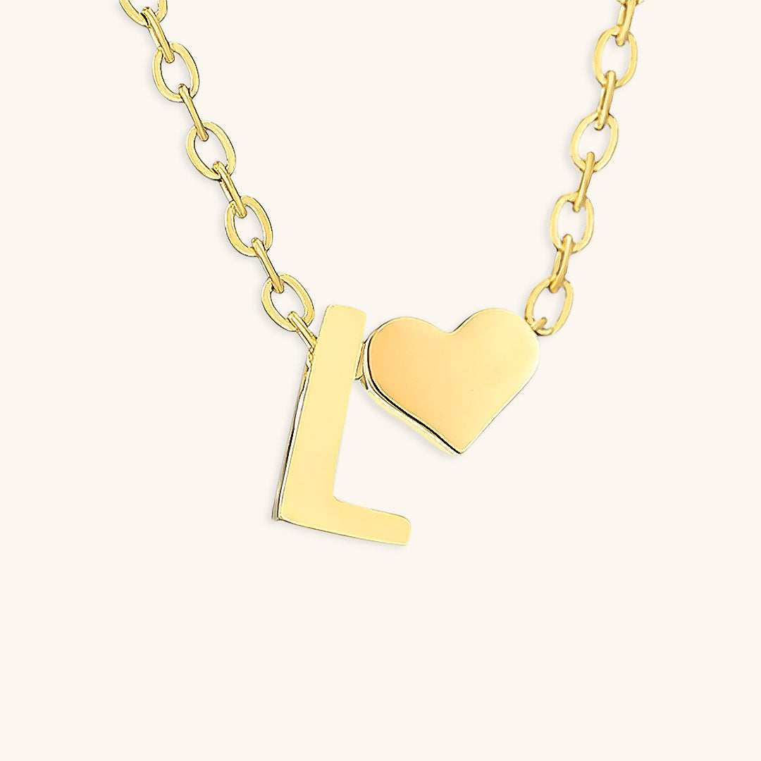 Ria Initial Letter Gold Halskette