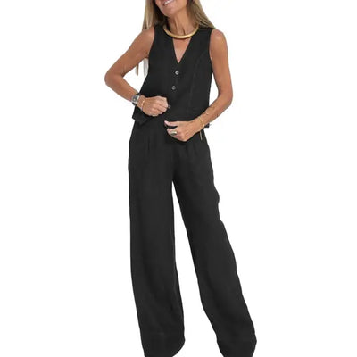 Loïs | Stylisches lockeres Set (Weste + Hose)