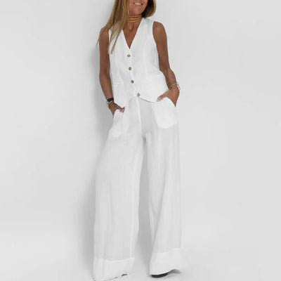 Loïs | Stylisches lockeres Set (Weste + Hose)