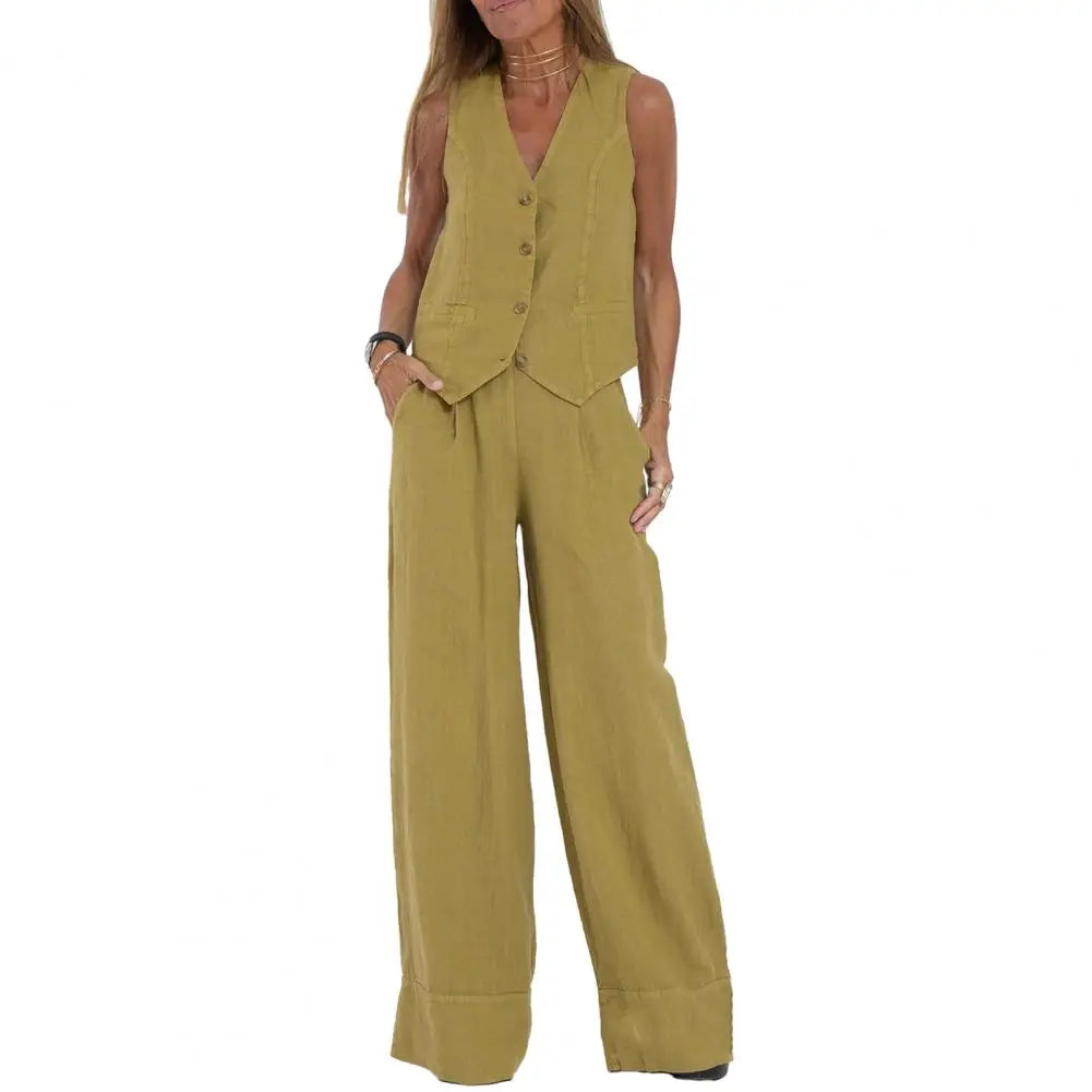 Loïs | Stylisches lockeres Set (Weste + Hose)