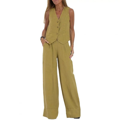 Loïs | Stylisches lockeres Set (Weste + Hose)