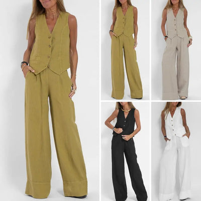 Loïs | Stylisches lockeres Set (Weste + Hose)