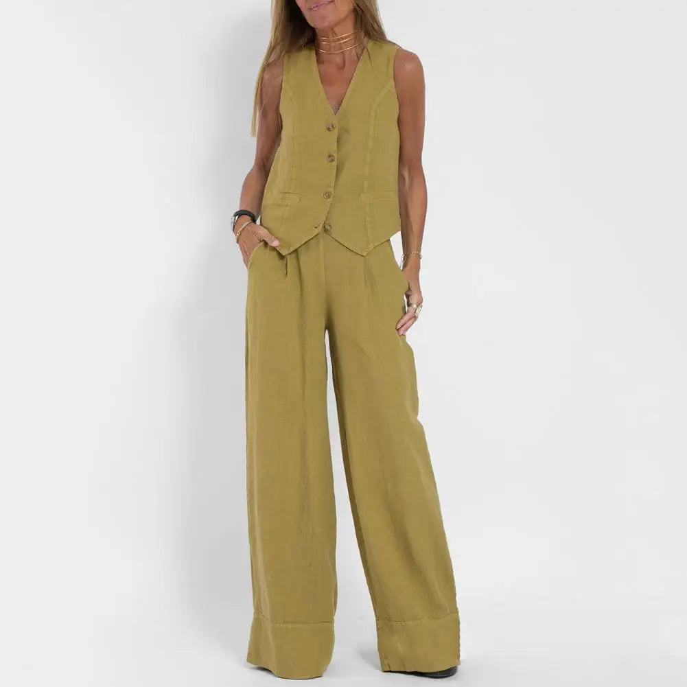 Loïs | Stylisches lockeres Set (Weste + Hose)