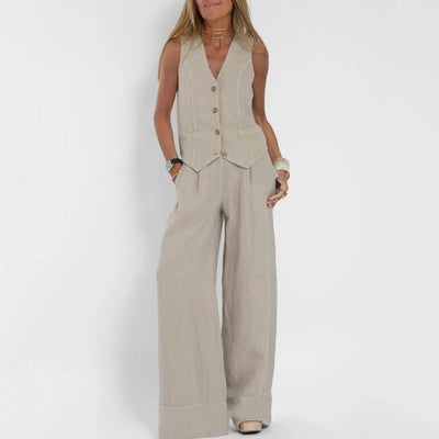 Loïs | Stylisches lockeres Set (Weste + Hose)