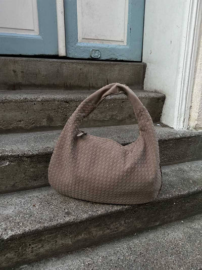 Geflochtene Wildledertasche