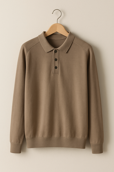 Luke Strick Poloshirt Langarm