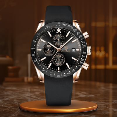 Premium Chronograph Uhr Mit Leuchtdatum, Wasserdicht, Stoßfest, Elegantes Design