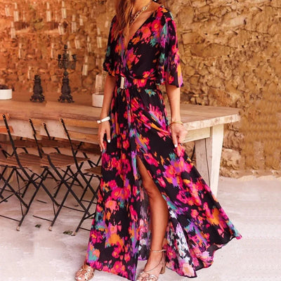 Selverine – Maxikleid mit stilvollem Print