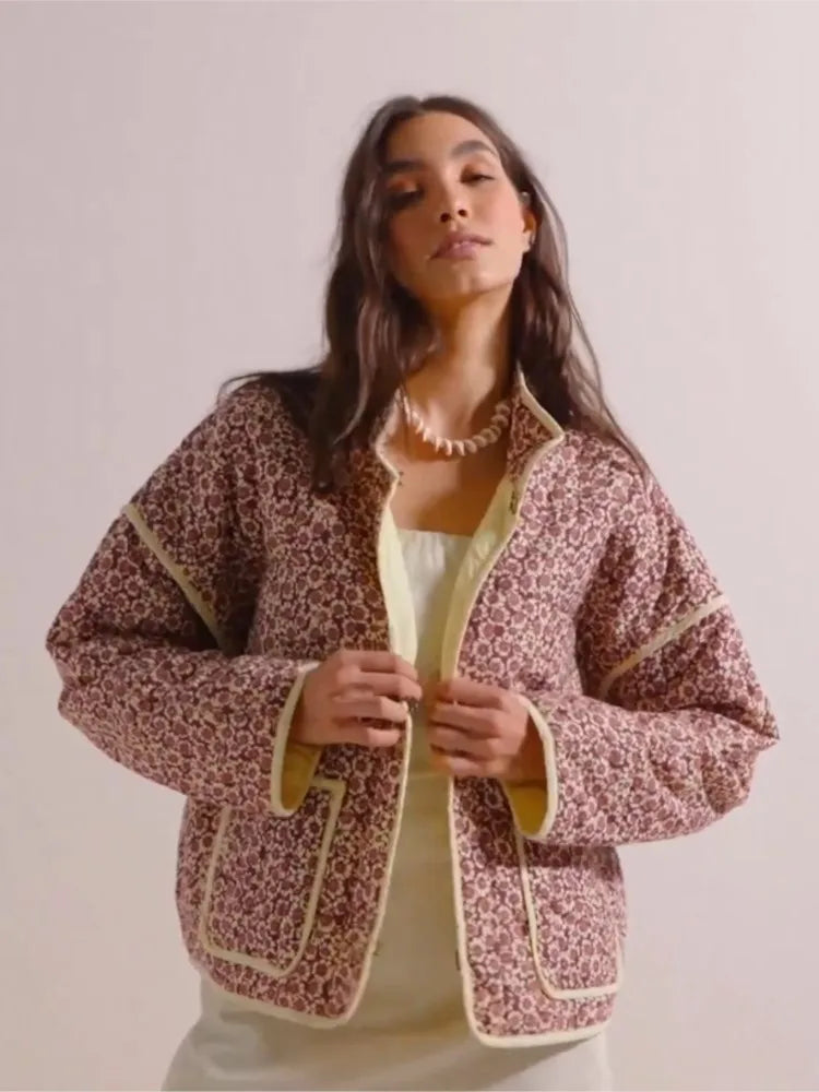 Diana - Vintage-Mantel mit Blumenprint