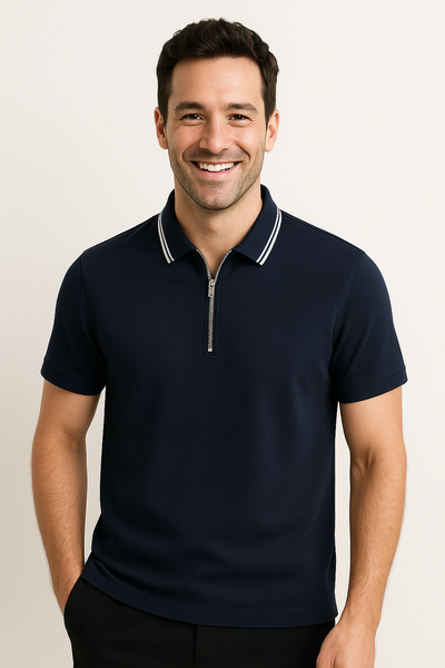 Nathaniel Poloshirt mit Reißverschluss