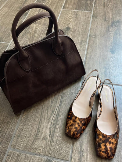 Wildleder-Handtasche