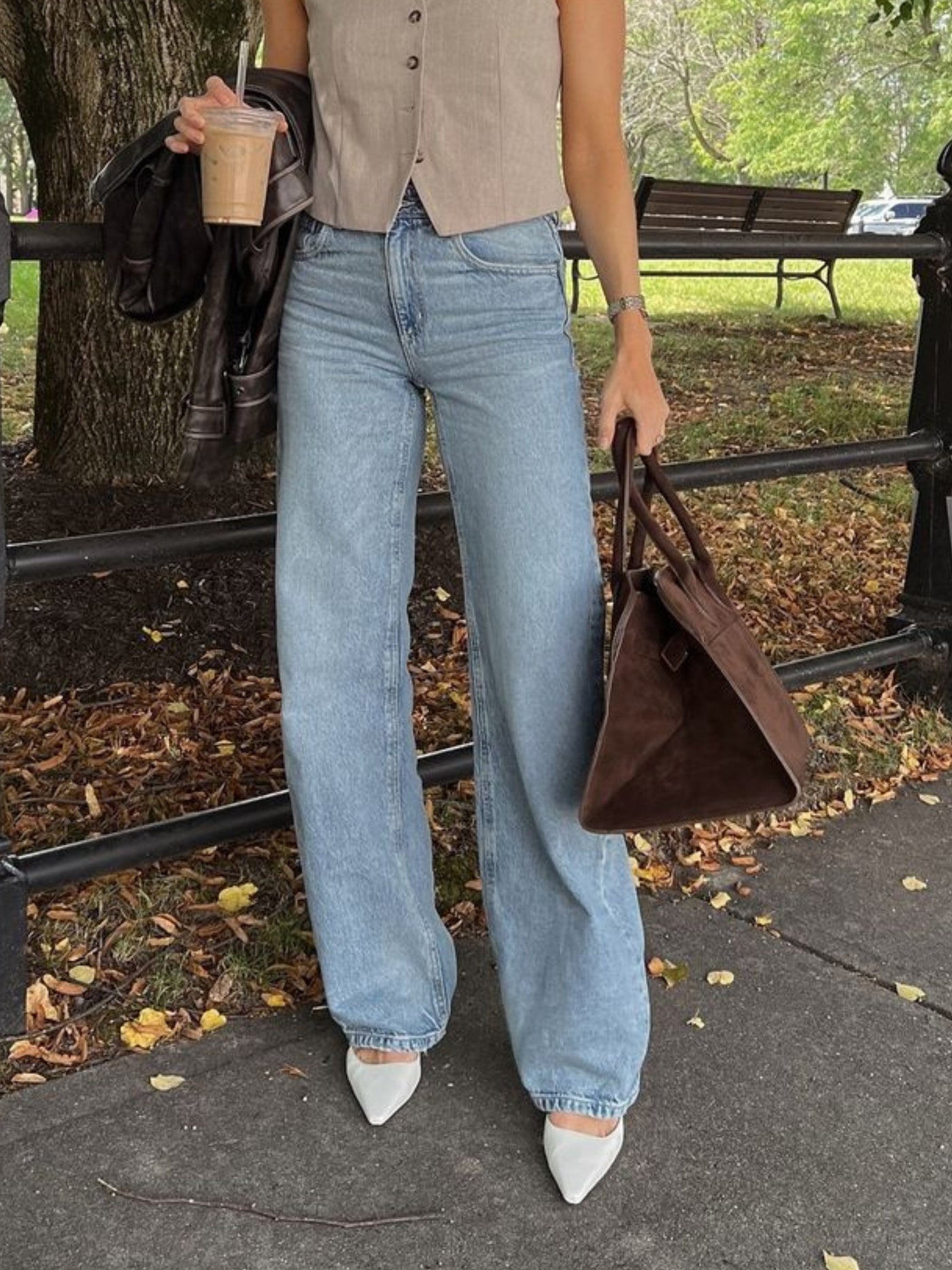 Wildleder-Handtasche