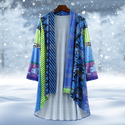 Rhian - Abstrakte Vintage-Strickjacke