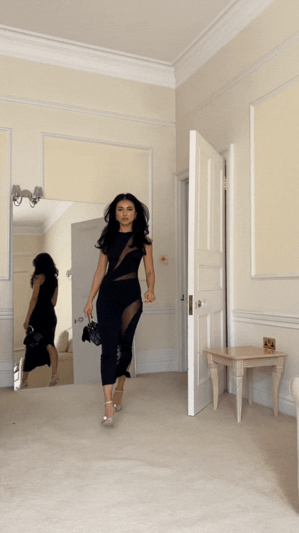 Cecily Midi Kleid Mit Eleganten Hollow-Out Details – Figurbetont Und Vielseitig Für Jedes Event