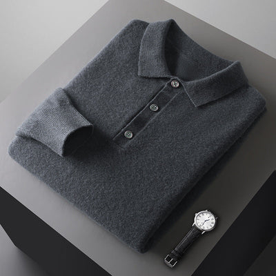 Samuel Strickpullover mit Polokragen und Knopfleiste