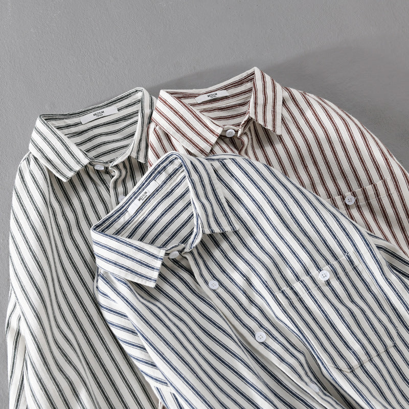 Austin Hemd mit Streifenmuster Langarm